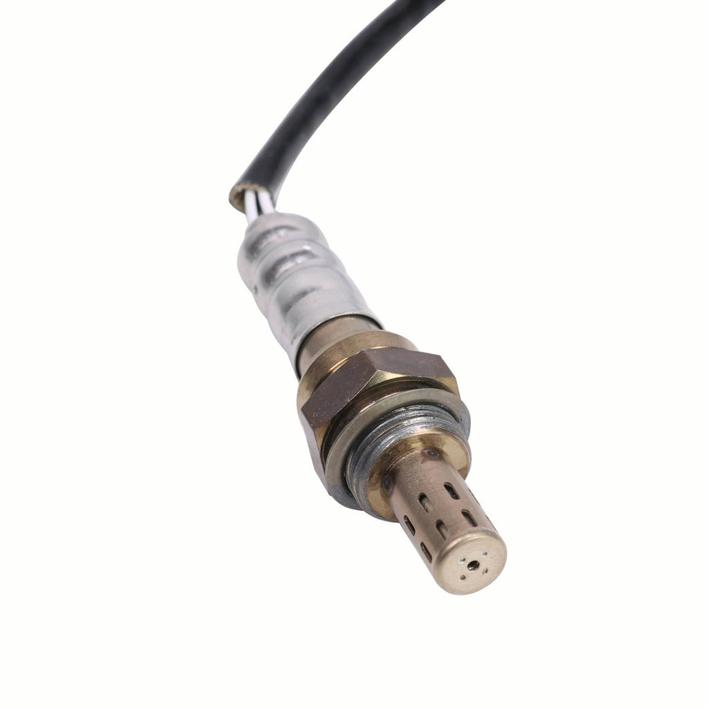 Upstream O2 oxygen sensor metal probe with threaded sensor body and black cable