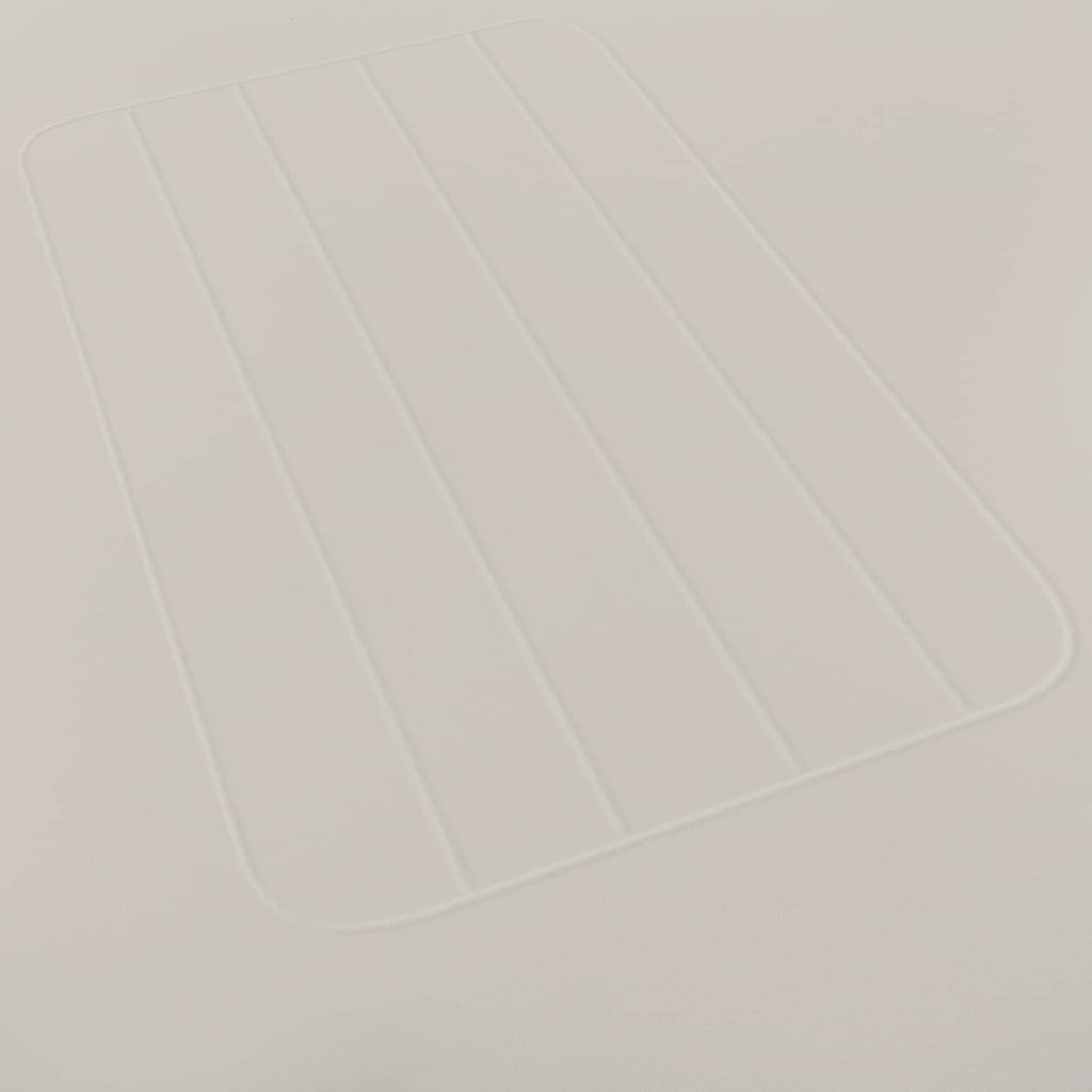 White seat back cover detail with raised grid lines
