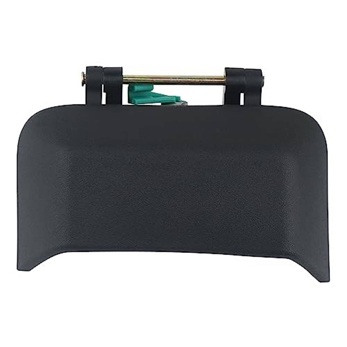 Rear passenger exterior door handle, black cover with metal spring assembly inside