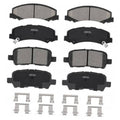 Ceramic front and rear brake pads set with shims and metal hardware