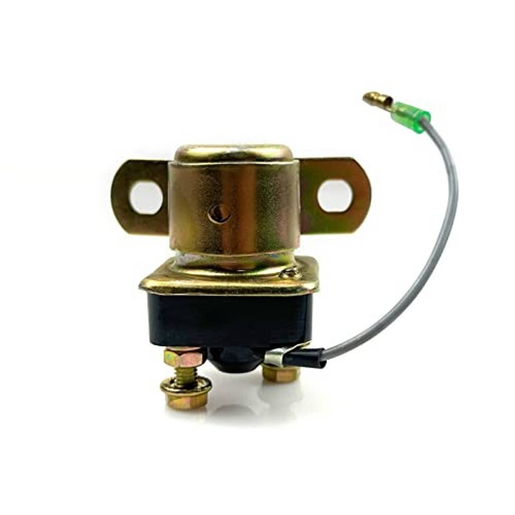 Gold ignition coil relay with mounting bracket and green-tipped wire