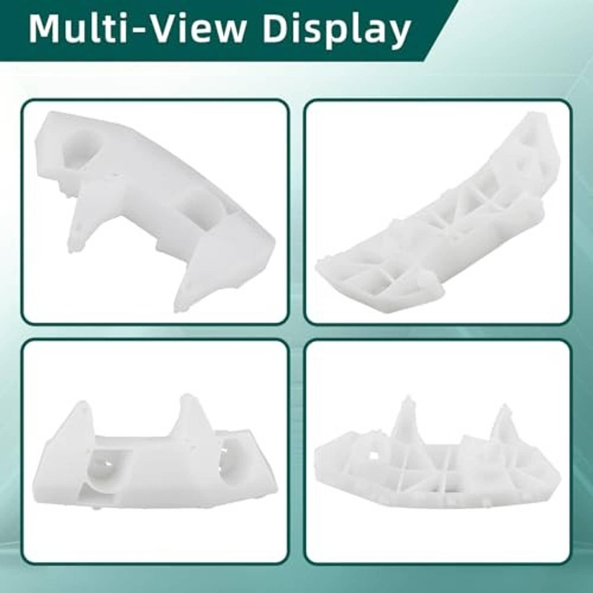 Infiniti bumper outer bracket, white plastic multi-cell mount base with posts