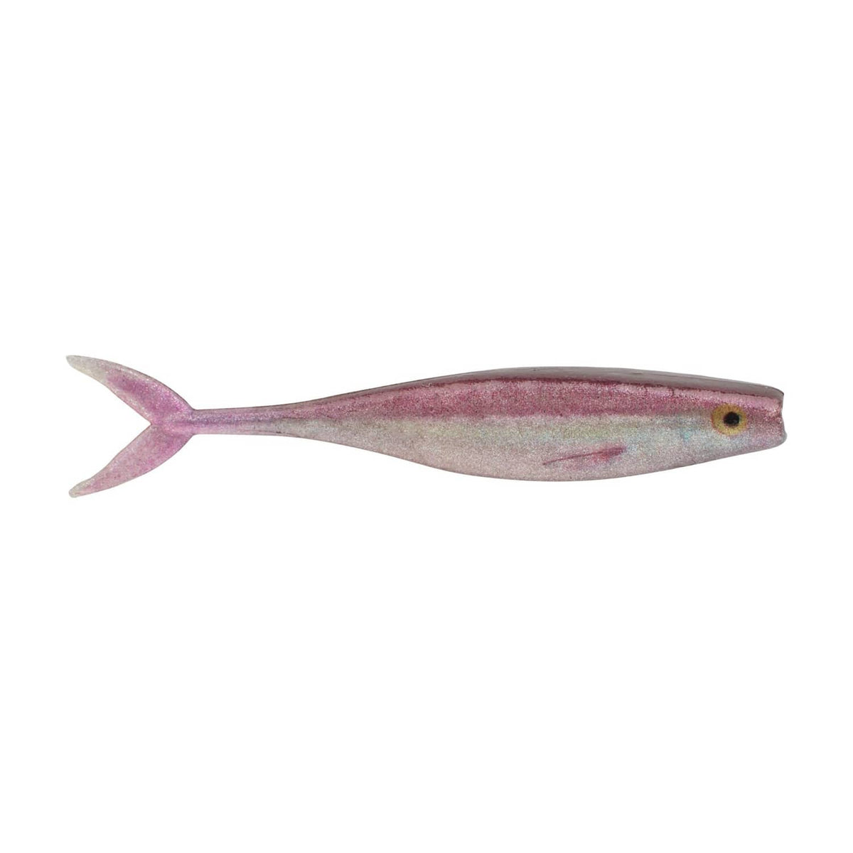 Purple smelt soft fishing lure minnow with hook tail
