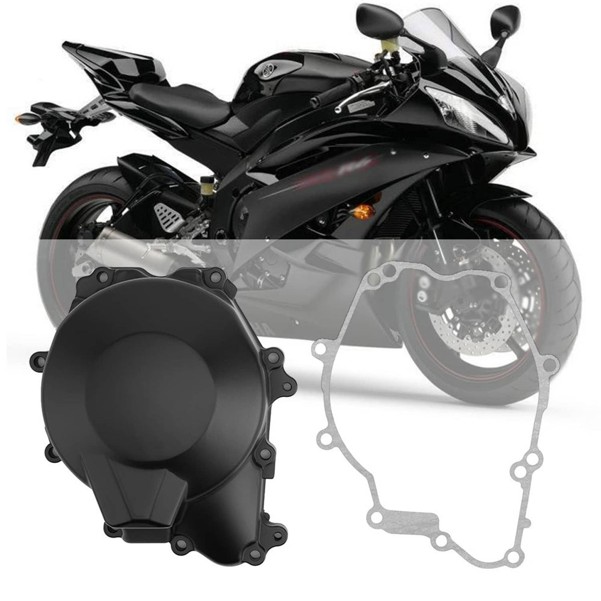 RivetOak New Left Engine Crankcase Starter Stator Cover For Yamaha YZF-R6 2003 2004 2005