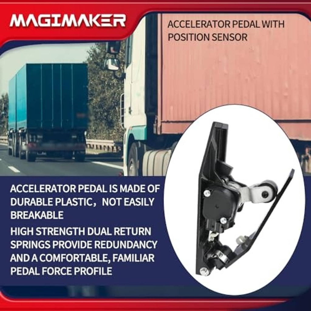 Black accelerator pedal with position sensor, packaging close-up of sensor linkage
