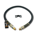 38-inch black rubber air brake hose assembly with 1/2" NPT swivel fittings