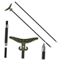 Shallow-water anchor pole set with olive fluke, black fiberglass poles, and connection tip