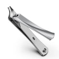 FERYES ingrown nail clipper with slant curved silver blade and metal handle.