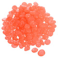 Orange glow rocks pebbles, resin, assorted oval stones pile for decoration