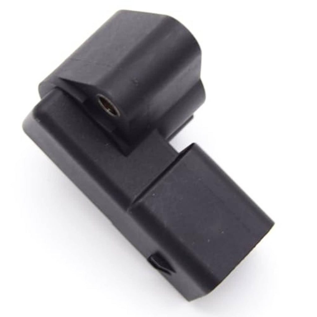 Black rotational position sensor with two-prong electrical connector housing
