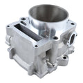 Standard bore cylinder jug, machined aluminum housing with large cylinder bore opening