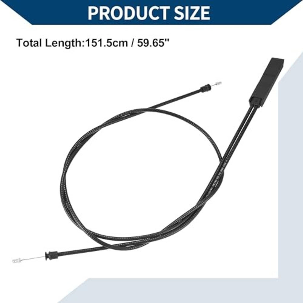 Black hood release cable with braided wire and latch lever
