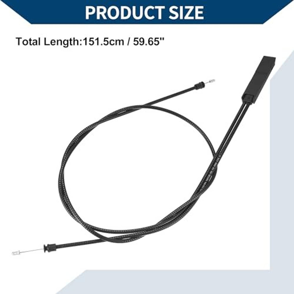 Black hood release cable with braided wire and latch lever