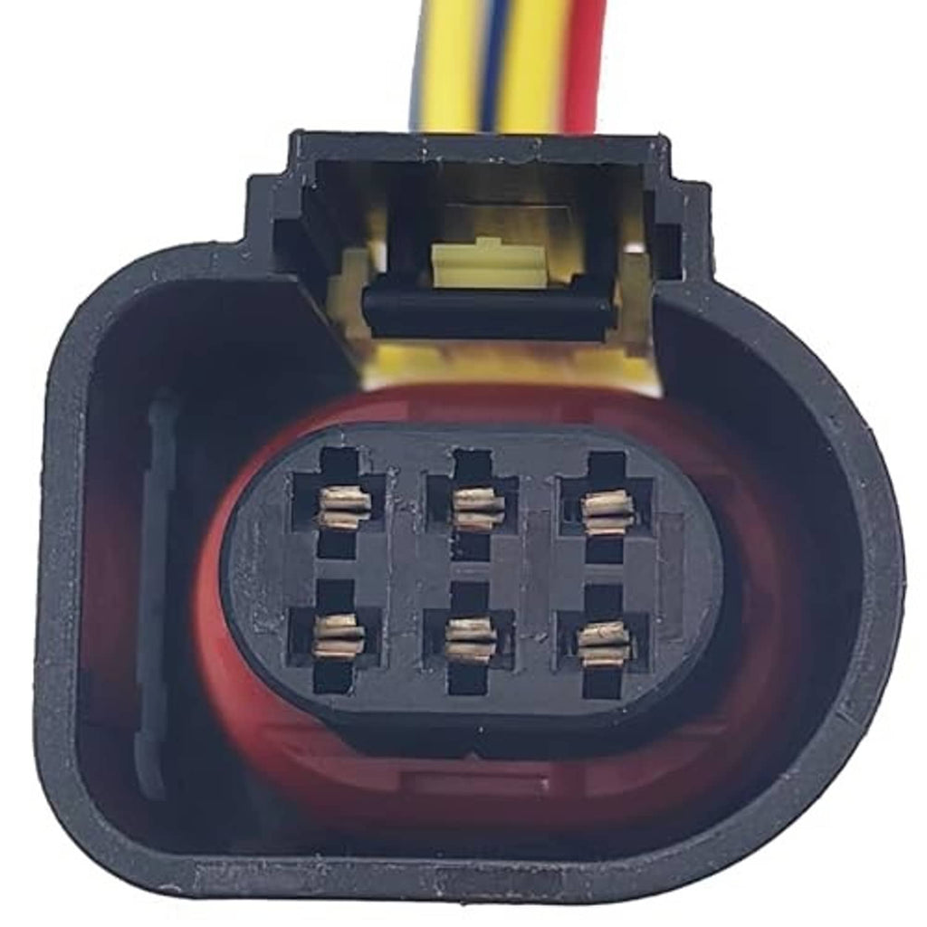 Oxygen sensor connector wiring harness socket, black plastic body, 4-pin terminal