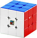 3x3 magnetic speed cube with blue top, white faces, and red side panel