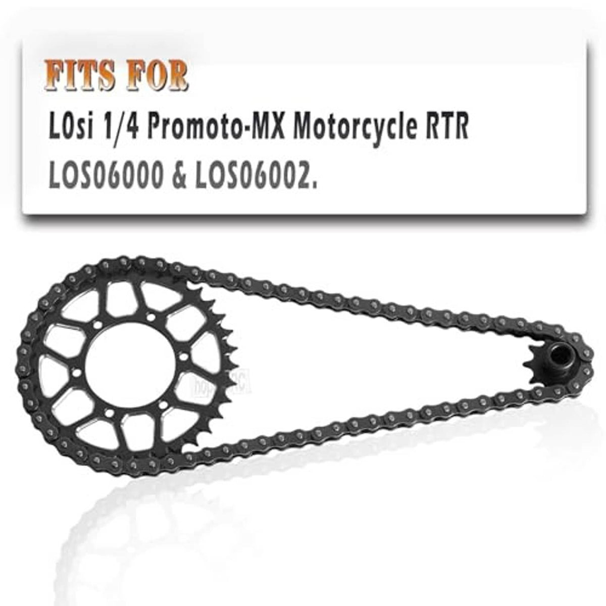 Black chain drive with 36T rear sprocket gear and hub