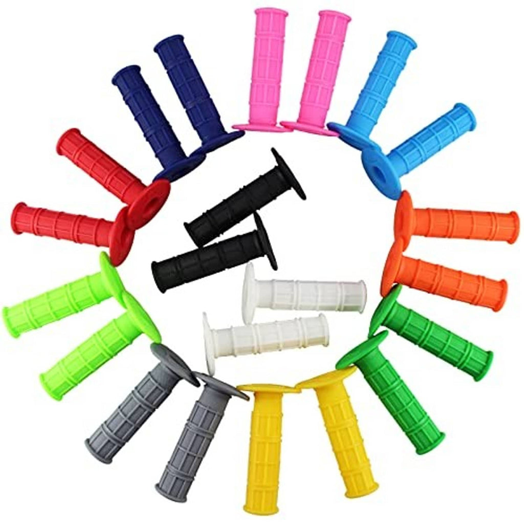 Assorted color motorcycle handlebar grips set with flared end caps