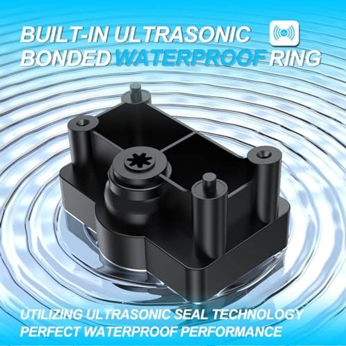 Golf cart throttle potentiometer accelerator with top seal ring, black housing and posts