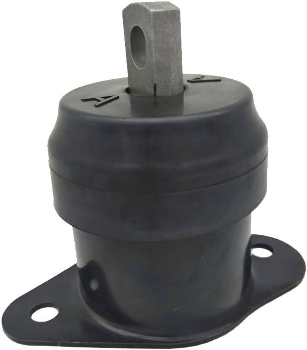 Black rubber engine mount with metal post and circular base plate
