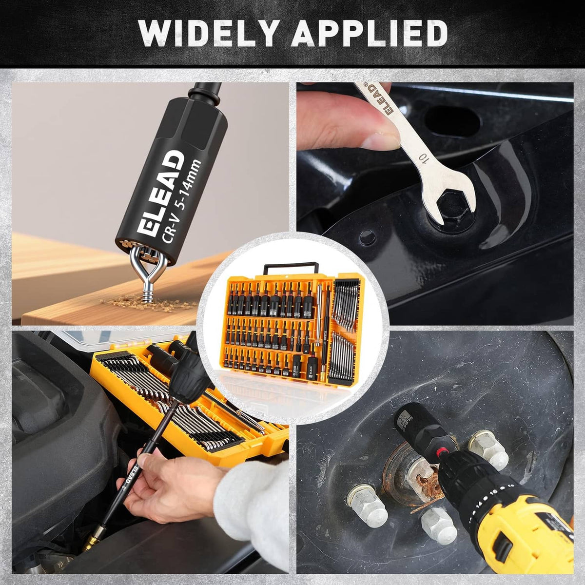Magnetic nut driver set with bit case and drivers for fastener use