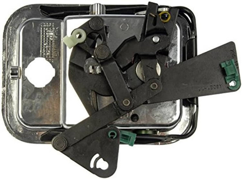 Front driver-side exterior door handle assembly with latch mechanism