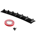 Black shark-style rear bumper lip diffuser with raised fin segments