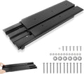 Black quick release mounting bracket base plate with included hardware screws and washers