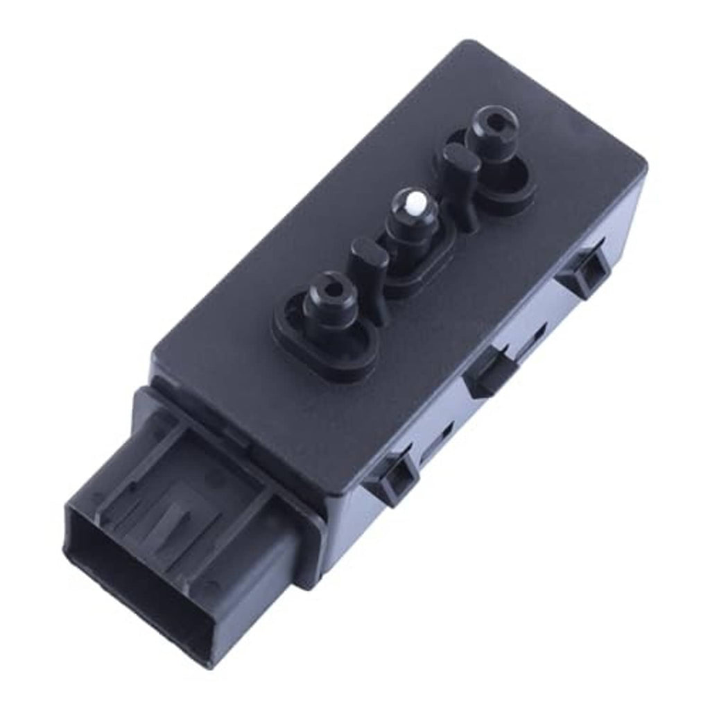 6-way power seat switch with black panel, visible mounting ports on side