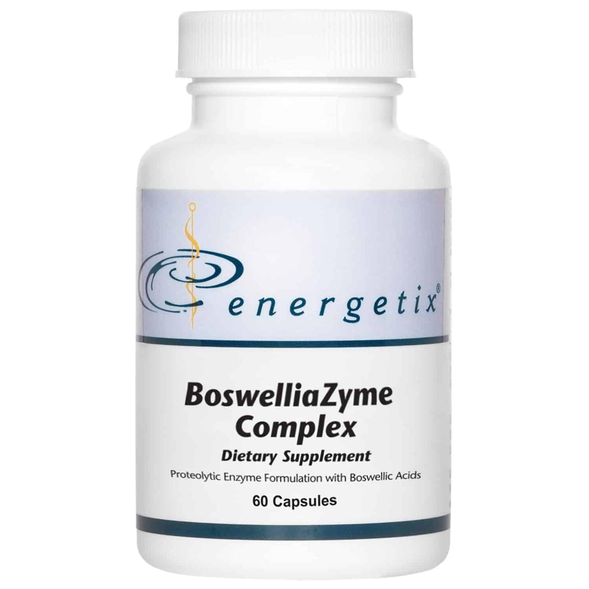 Boswelliazyme Complex dietary supplement bottle with 60 capsules label