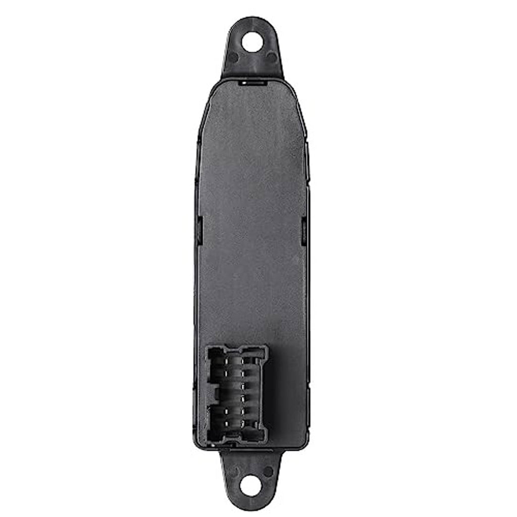 Power seat control switch rear side with electrical connector and mounting holes