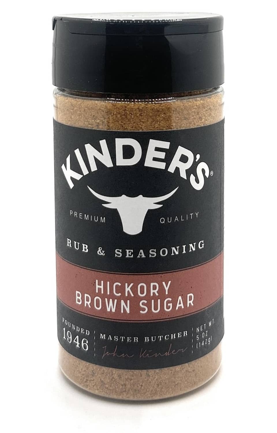 Kinder's Rubs & Seasonings bottle with Hickory Brown Sugar label, 1 oz