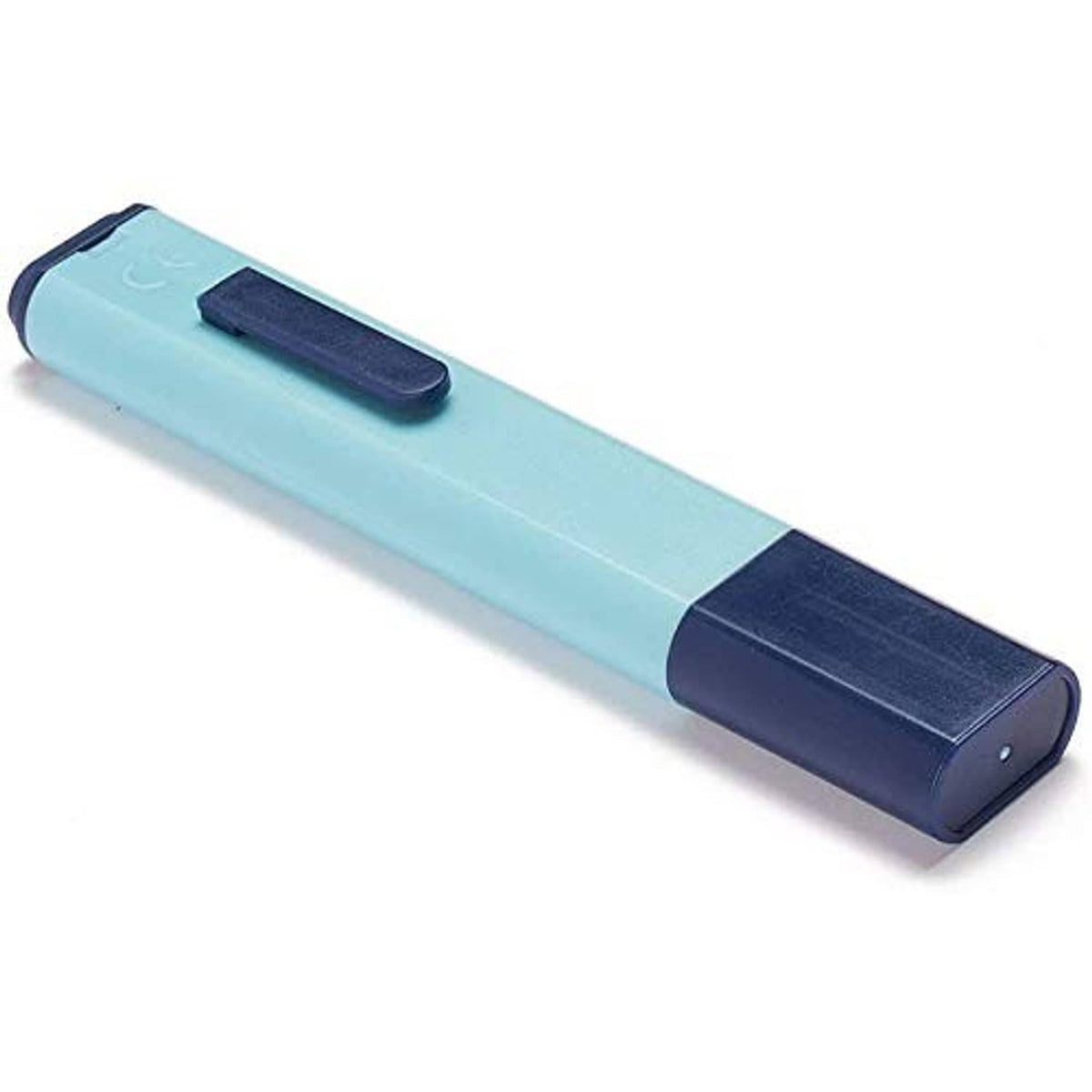 Digital TDS salinity tester with dark blue end caps and textured grip