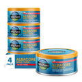 Albacore wild tuna no salt added, 4-pack canned tuna with stacked cans and label