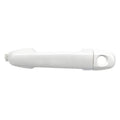 White front exterior door handle with round keyhole on driver side, single piece