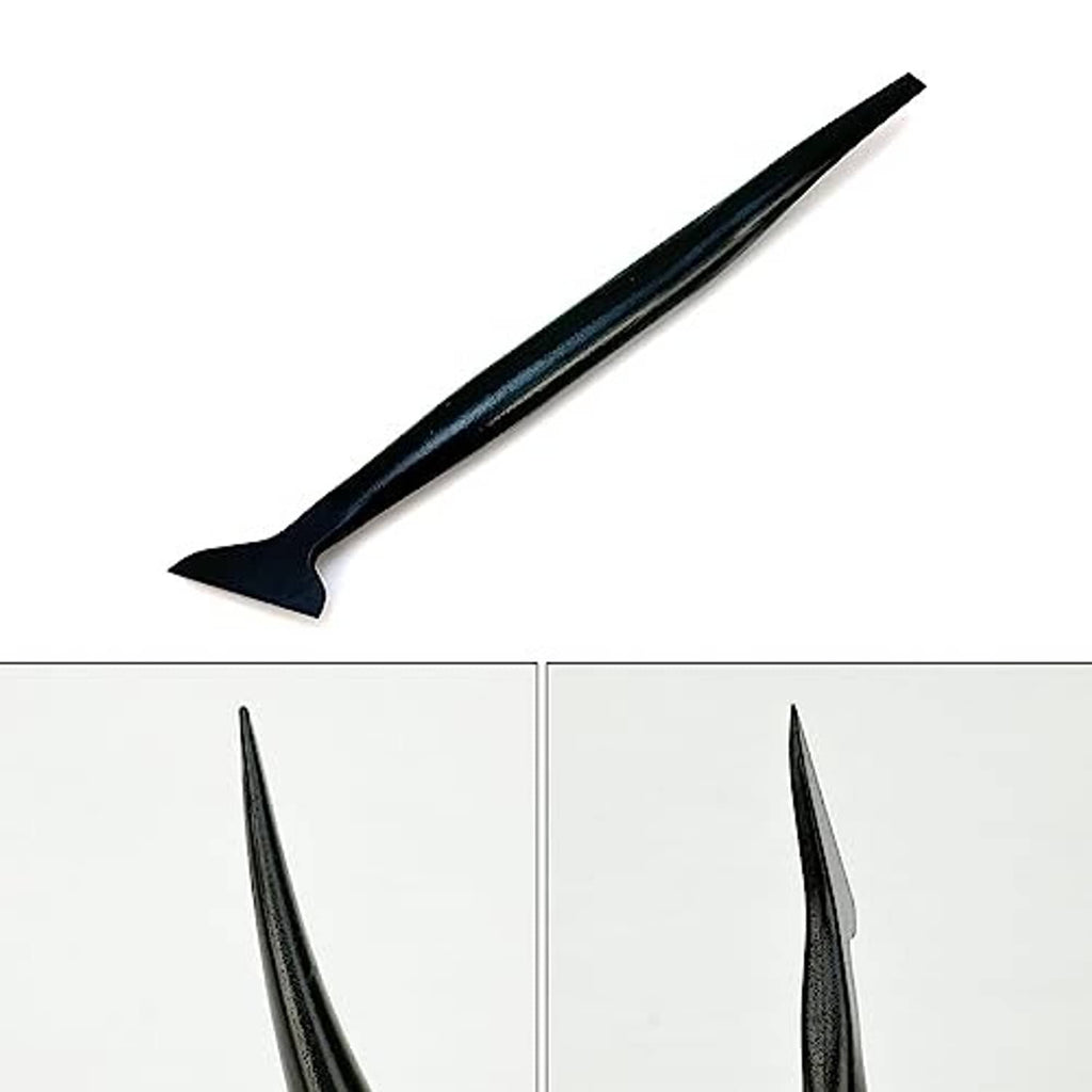 Tinting squeegee blade set, long curved blades shown at different angles