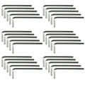 2 mm L-shaped hex key set, multiple silver Allen wrenches with right-angle ends
