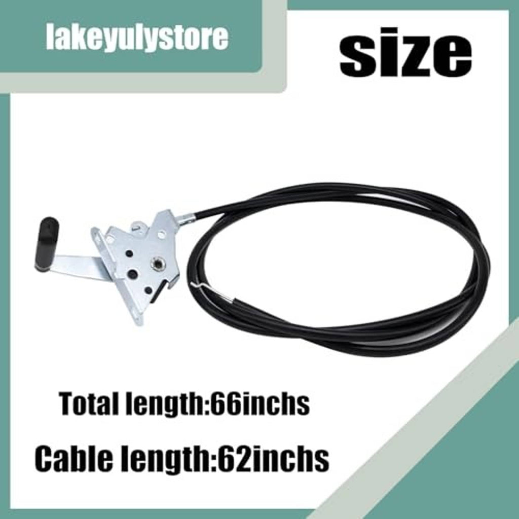 Throttle control cable assembly showing black cable length and silver bracket