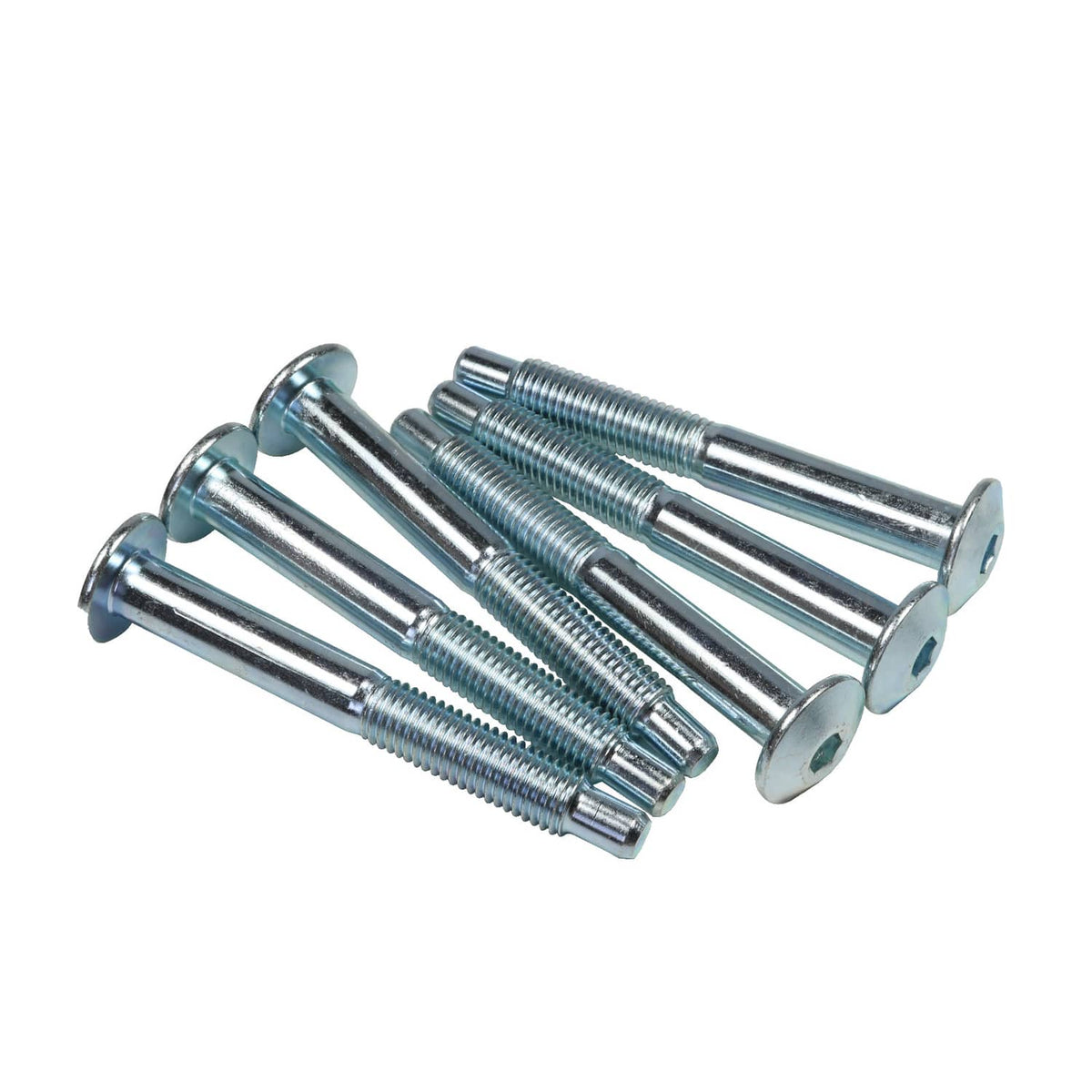Truck bed mounting hardware kit with zinc bolts and washers