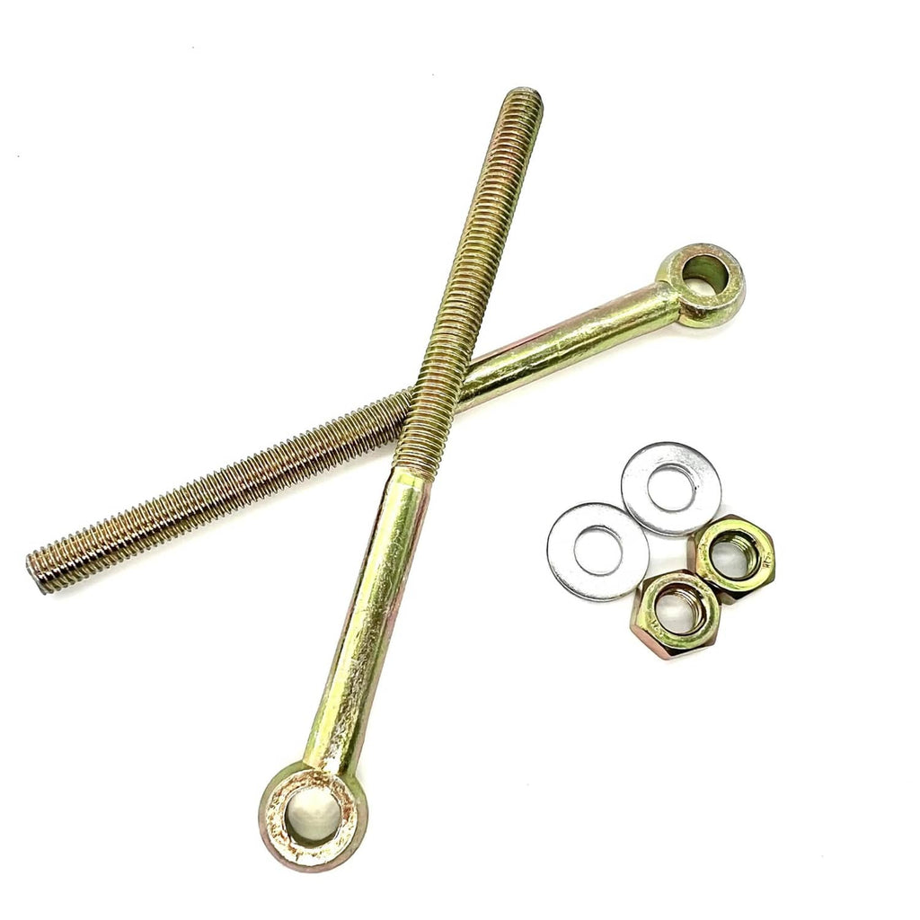 Steel deck lift link with ring end; includes nuts and flat washers (2 pack)