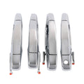 Set of chrome exterior door handles, left and right, with mounting clips