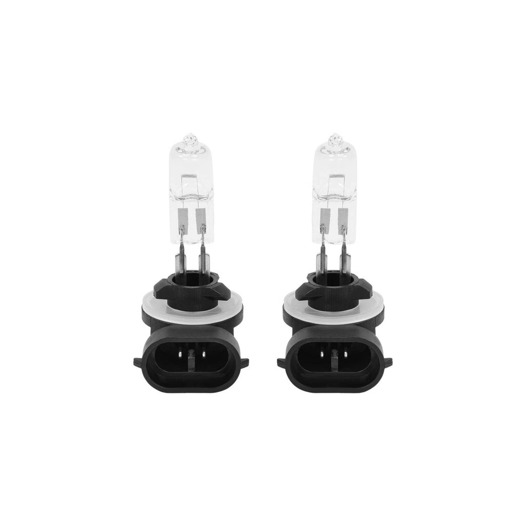 Two replacement headlight bulbs with black bases