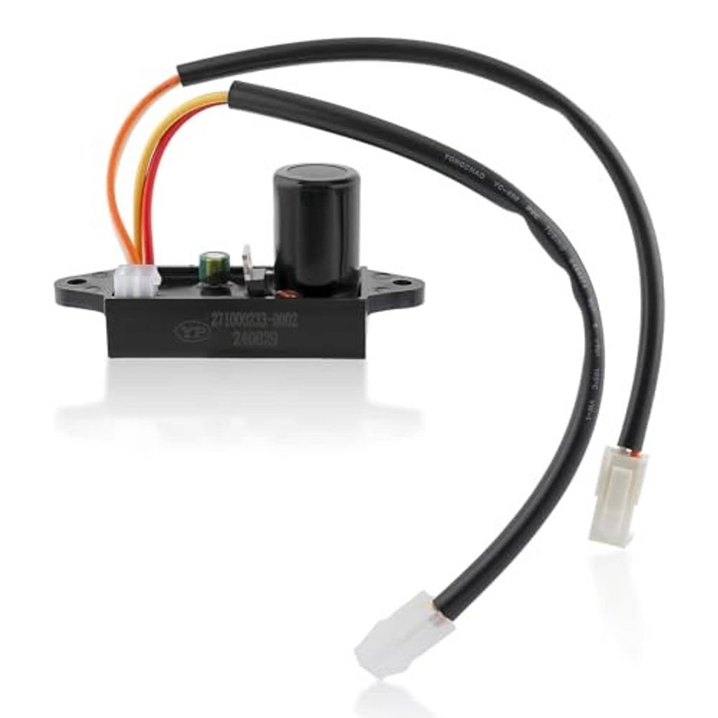 Ignition coil control module with mounting plate and wire connector plugs