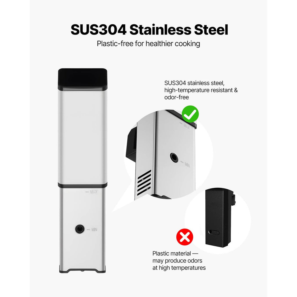 SUS304 stainless steel immersion circulator with anti-odor design