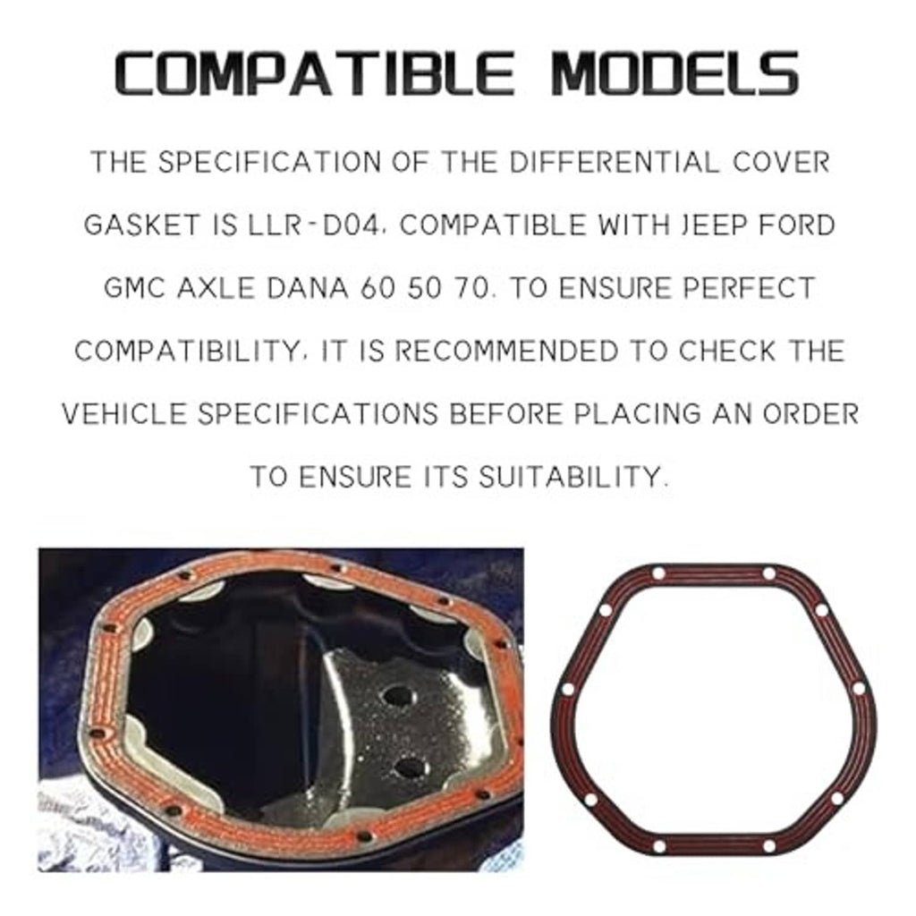 Differential cover gasket shown on a vehicle cover and as a standalone octagonal gasket