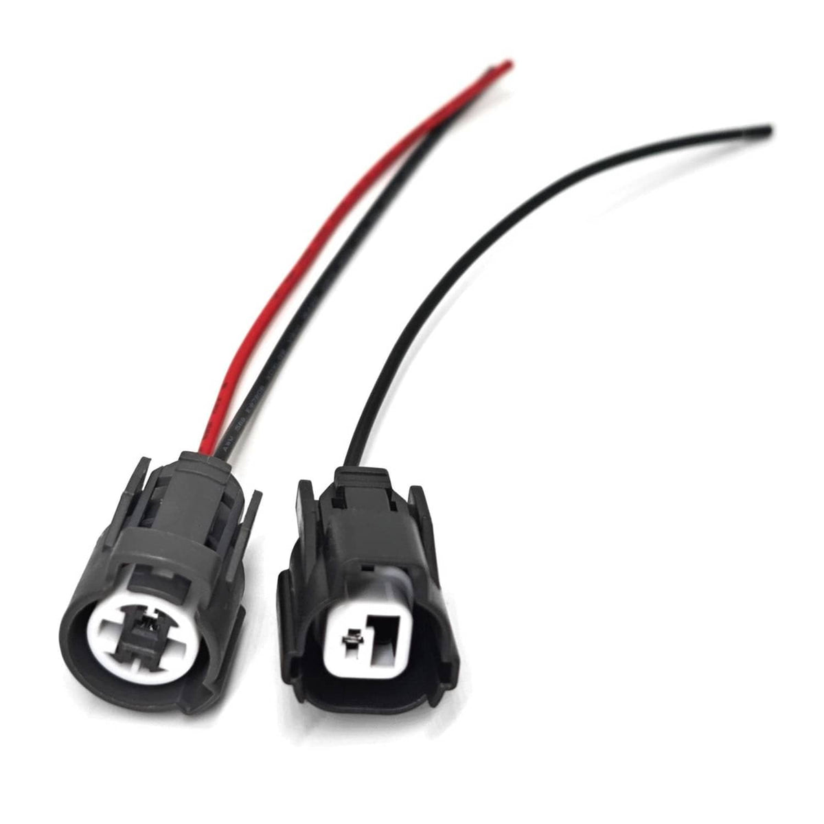 Oil pressure switch wire pigtail kit, two black connectors with red and black wires