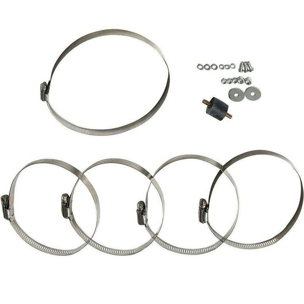 Cold air intake kit stainless hose clamps and bands set for 4-inch heat-shield installation