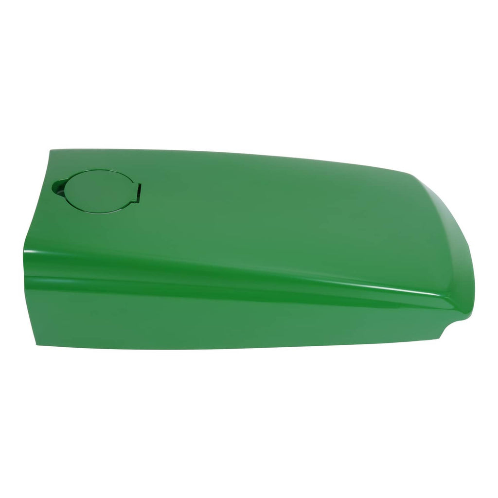 John Deere green tractor upper hood with fuel door opening
