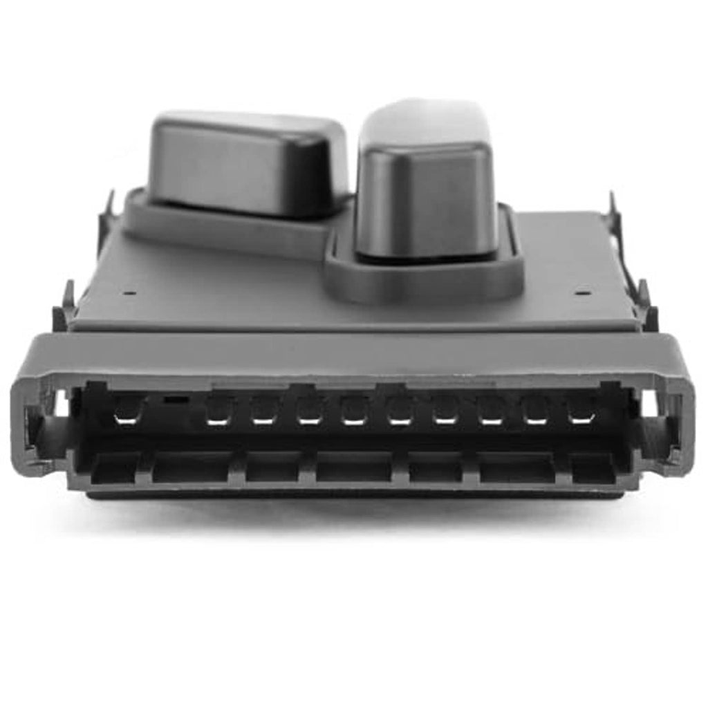 Driver-side power seat switch module connector side with two raised caps