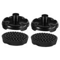 Rubber floor jack saddle pads, 2-pack, black with studded grip surface