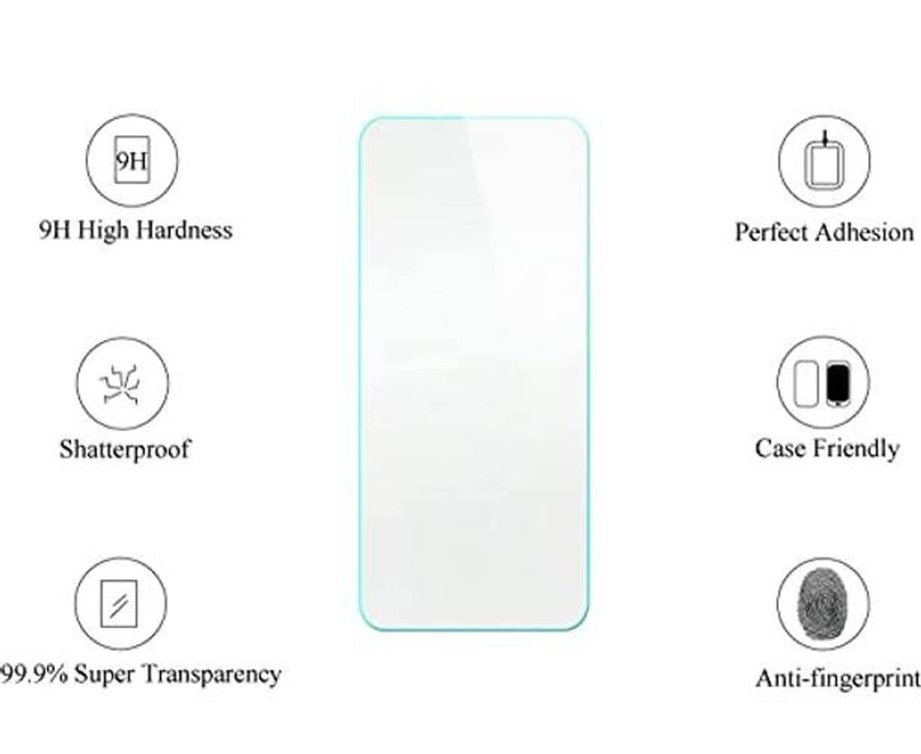 Tempered glass screen protector with rounded edges and anti-fingerprint coating